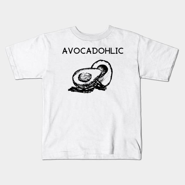 Avocado funny vegan artwork Kids T-Shirt by Veganstitute 